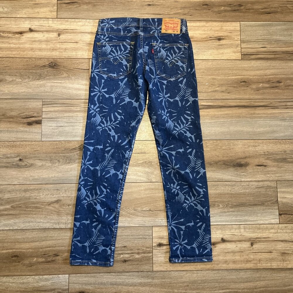 Men's Levis 511 Slim Fit Stretch Denim Jeans SZ 32x32 Blue Hawaiian Floral - Picture 7 of 12